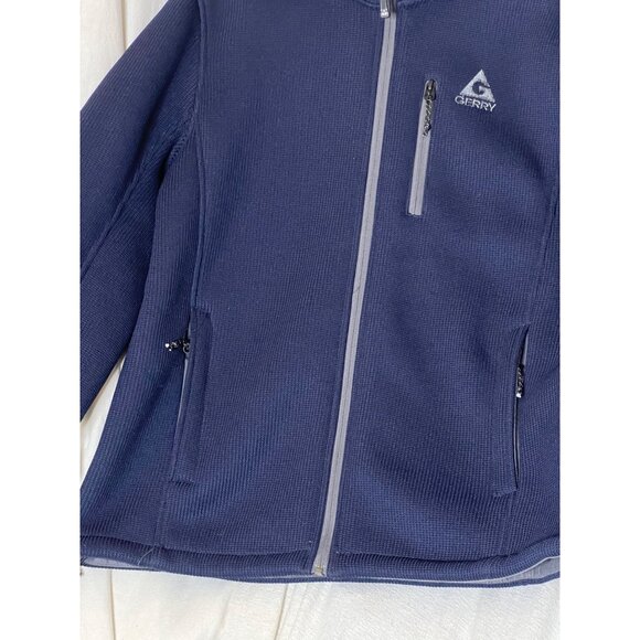 Gerry Navy Full-Zip Fleece Jacket L Men's 100% Polyester Warm & Cozy Outerwear - Picture 16 of 16
